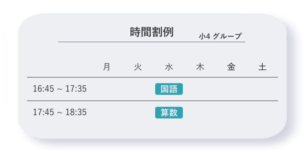 小4,5時間割例